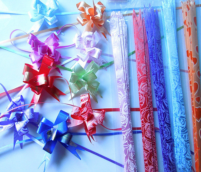 Multifunction Rose Print Pull Bow With Various Size
