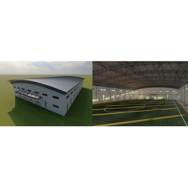 Large Span Steel Structure Stadium Rustproof High Strength Steel Space Frame Structure