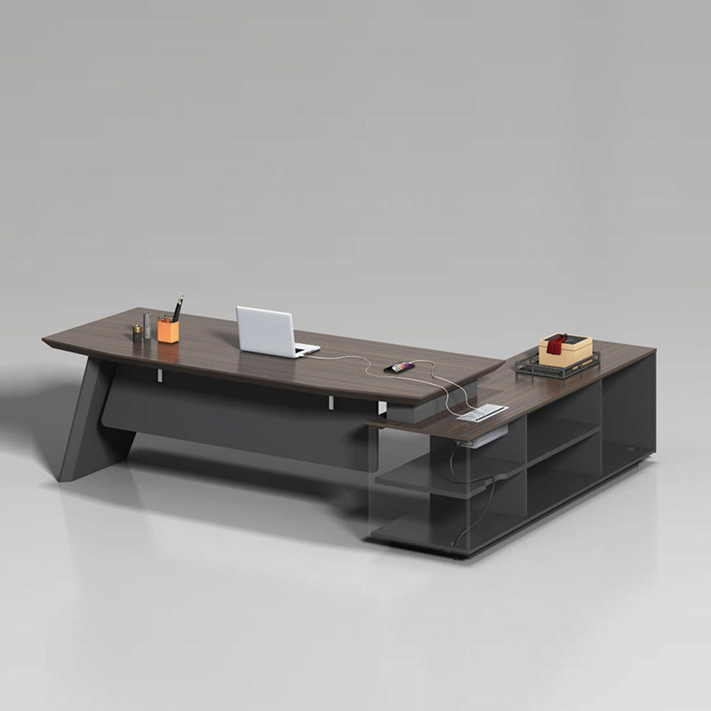 2.2M High-end L Shape Boss Office Desk Executive Office Desk And Cabinet