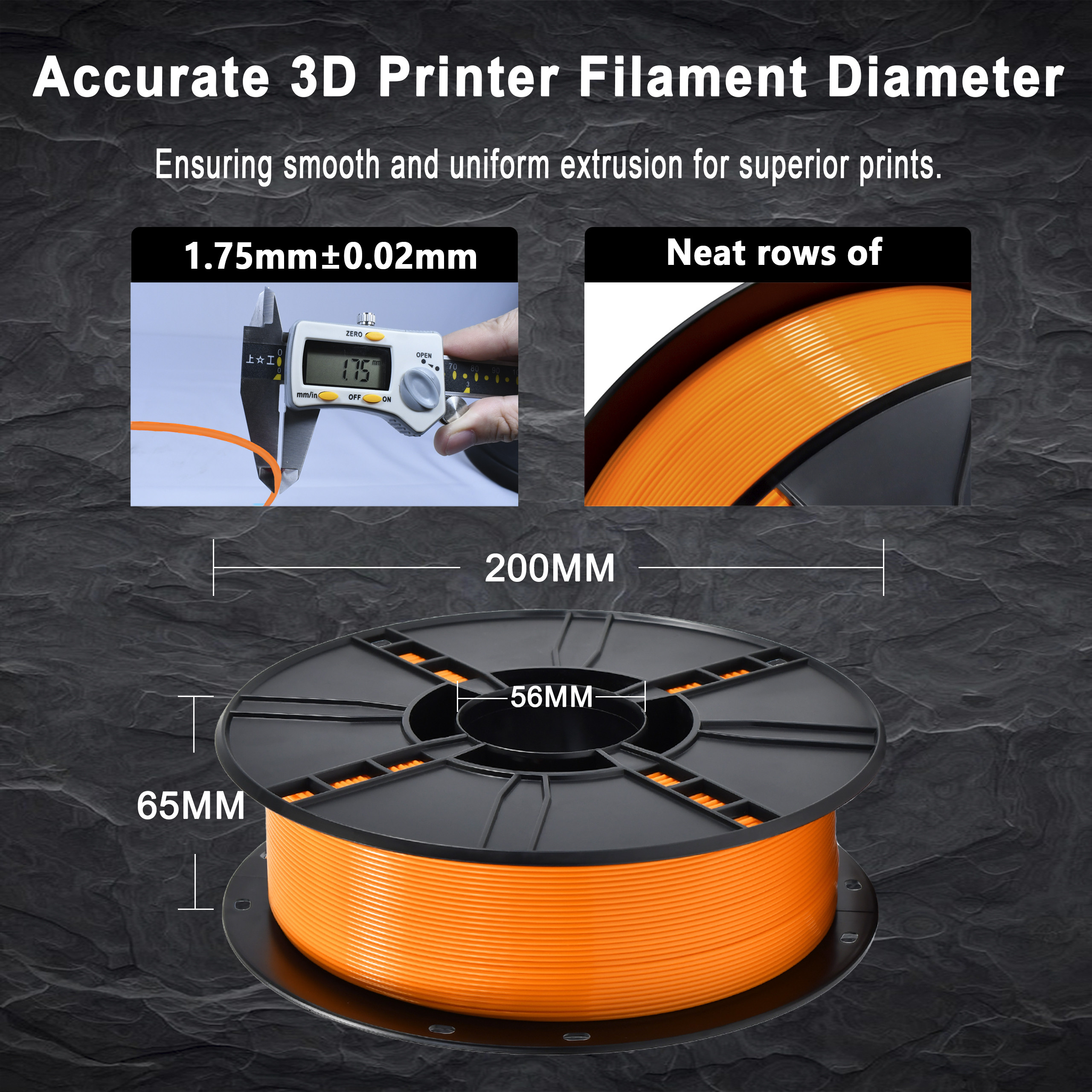 Desktop Printer Compatible Orange PETG Filament Bubble Free Strong Toughness 3D Printing Filament