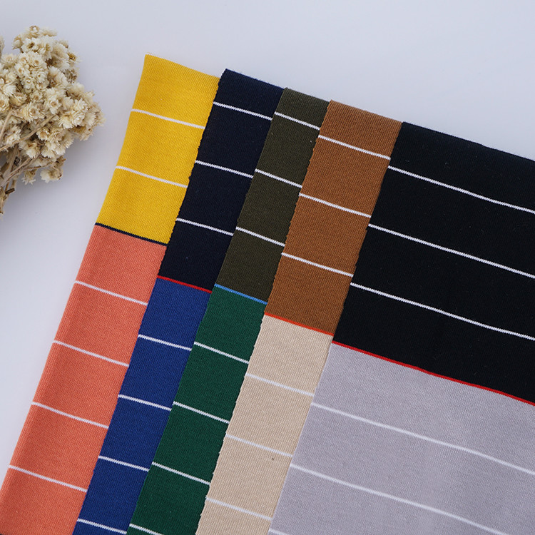 Moisture Wicking And Healthy And Breathable Striped Knit Fabric For Casual Wear