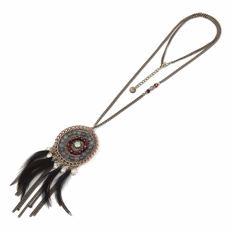 inspiration jewelry website design dream catcher crochet necklace with pendants