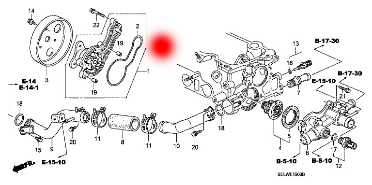 19200-PWA-003 19200RMEA01 Water Pump For HONDA CITY IV SALOON GE4 1.3 SES