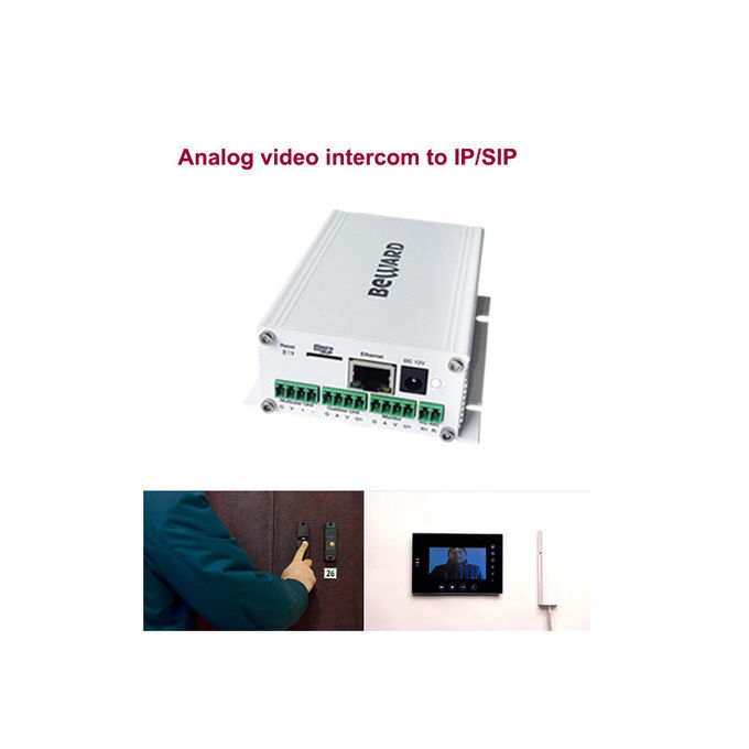 4 Wires Onvif Sip Intercom 960H Analog To Ip Video Converter