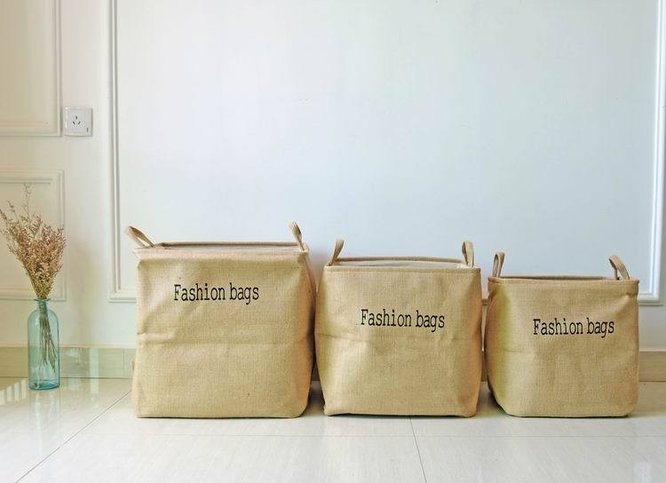 Fashion Waterproof Foldable Laundry Basket Dirty Cloth Jute Laundry Baskets
