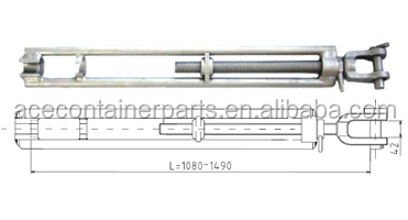 Customized Length Galvanized DNV GL Certified Container Lashing Equipment Lashing Bar Lashing Rod for Hot Dip Galvanization