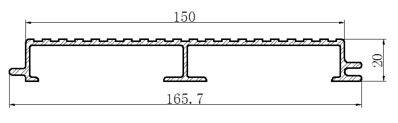 water proof aluminium plank profiles for decking system