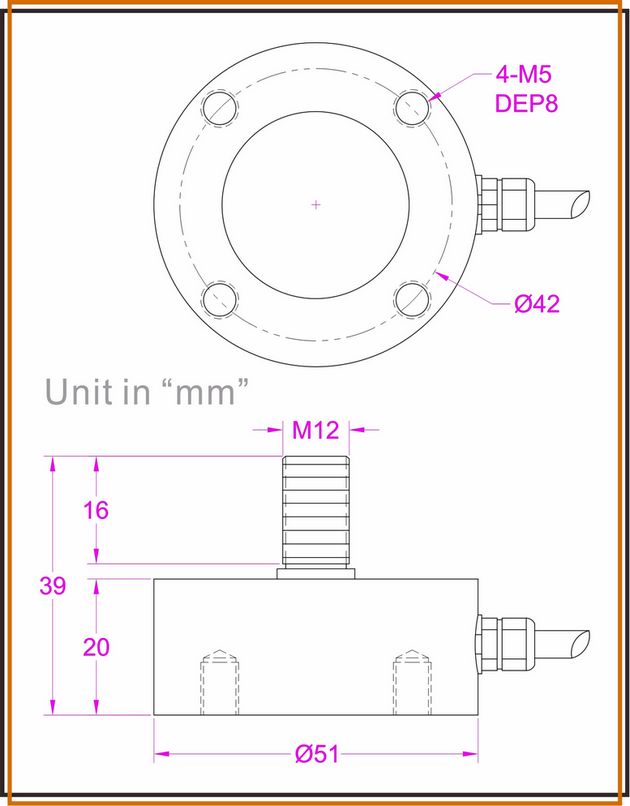 compression load cell 20KN 10KN 5KN 3KN 2KN 1KN