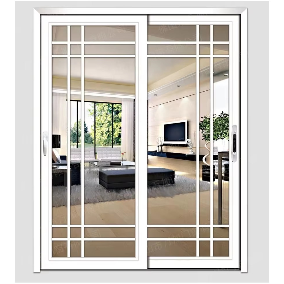 Custommized French PVC Sliding Door Single Glass Double Glass Sliding Door For Kitchen