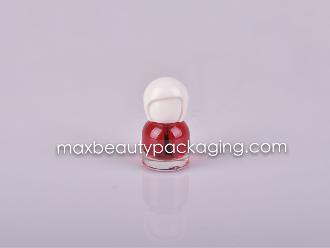 lovely style nail polish cap 11ml cute nail polish bottle nail polish plastic cosmetic packaging flat brush