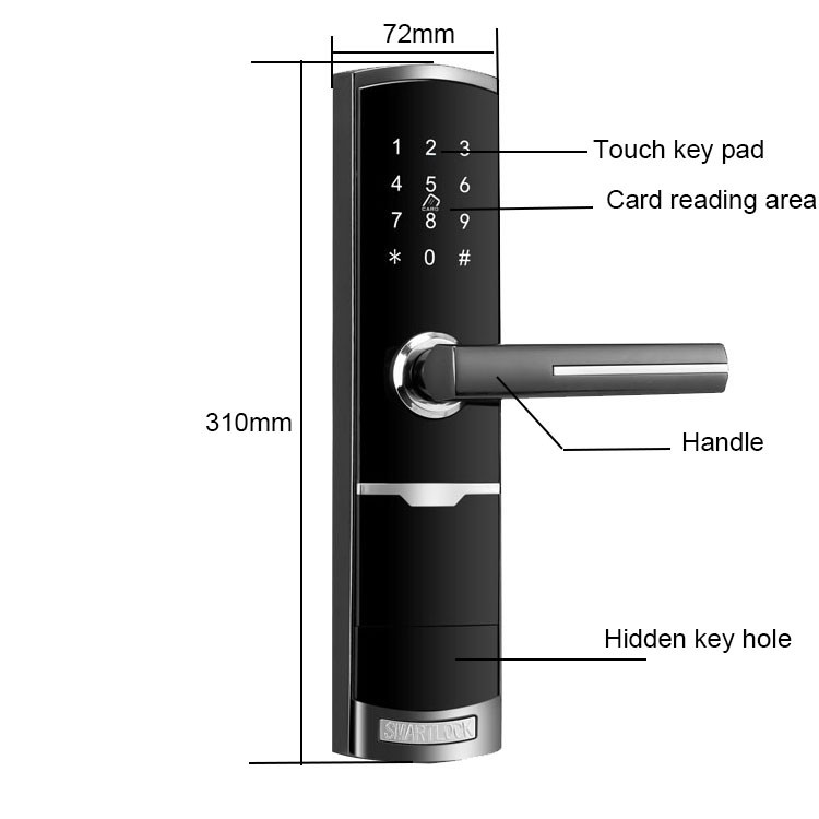 G2 Gateway Electronic Smart Door Locks 310mm Password Smart Lock