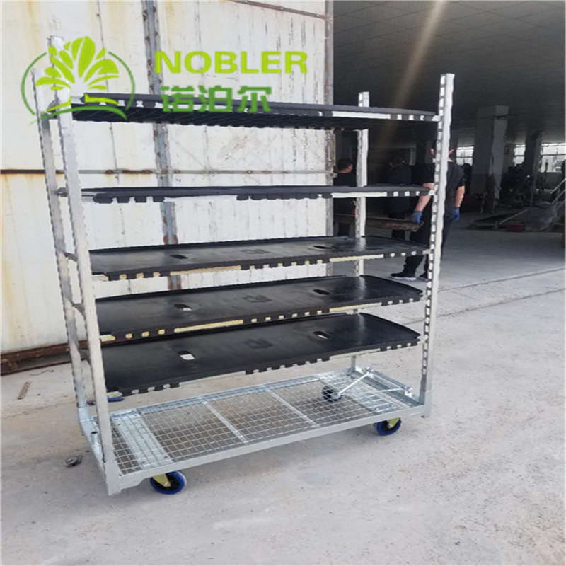Rubber Wheel Hand Flower Container Danish Cart Hot Galvanizing