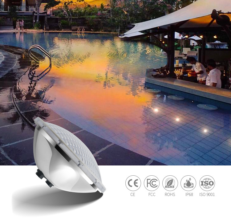 RGB synchronous control 12V 17W IP68 PAR56 316L stainless steel above ground swimming pool