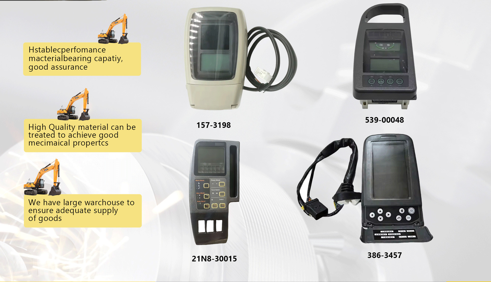 VOE14390065 14390065 Monitor Display Panel for EC210 EC240 EC290 Excavator Monitor