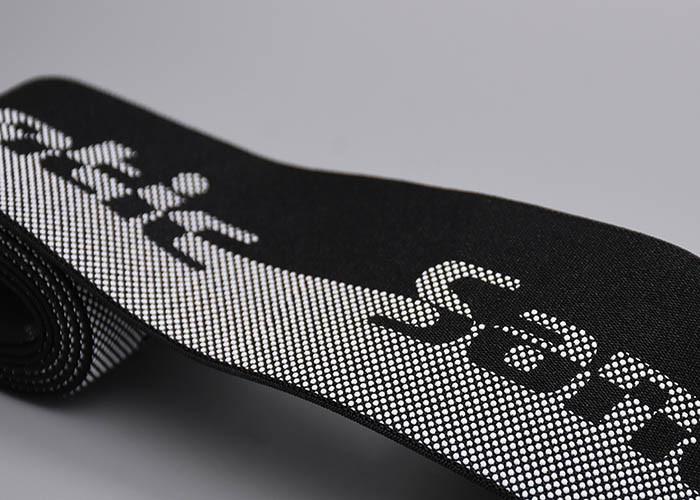 White Silicone Dots Non Slip Elastic Band For Garments Custom Printed