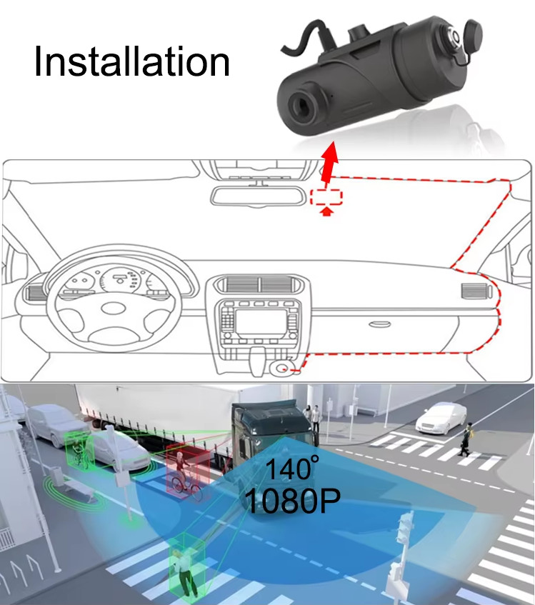 2MP 4G WIFI Remote Monitor Mini Dual Dashboard Camera DVR For Motor Bike With GPS ADAS DMS BSD