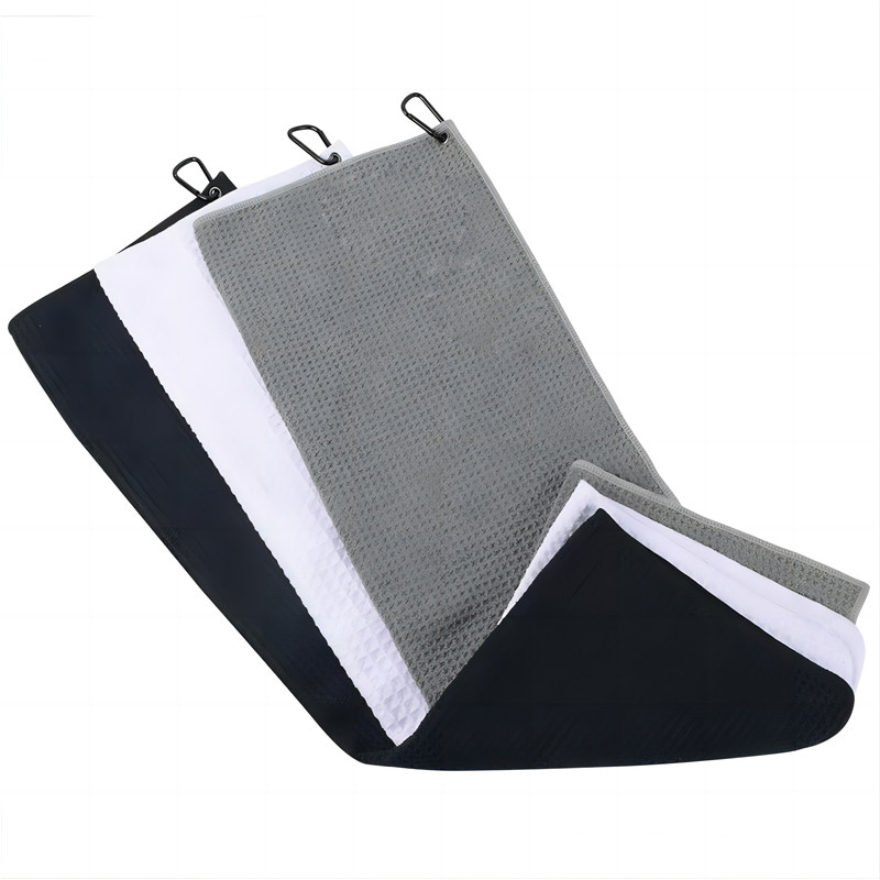 Wholesale High Quality Customizable Microfiber Printed Golf Towel Set With Silicone Brush