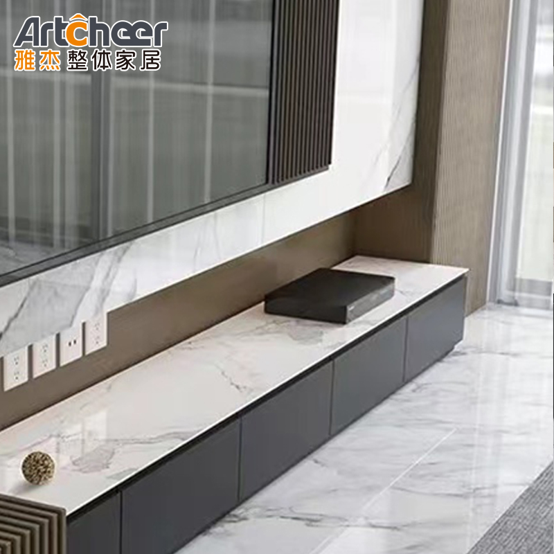 Customized Living Room Furniture Traditional TV Stands with Sintered Stone Table Top