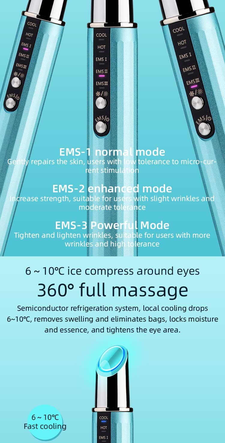 Mini Electric Portable Vibrating Eye Massager Pen Face Tool Anti Wrinkle Anti Aging Randomly Improve Eye Puffiness
