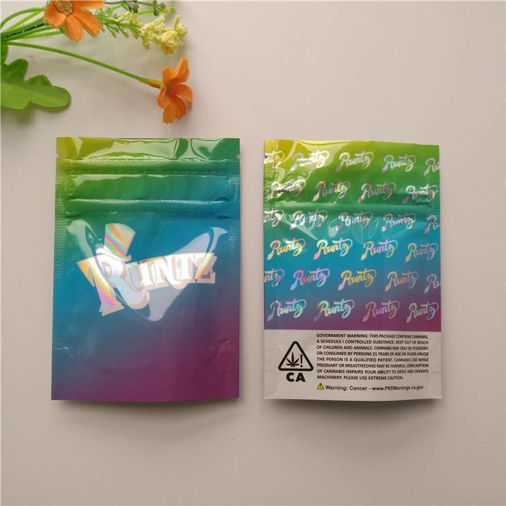 Resealable Three - Side Sealed Aluminum Foil k Bag Food Moisture Proof