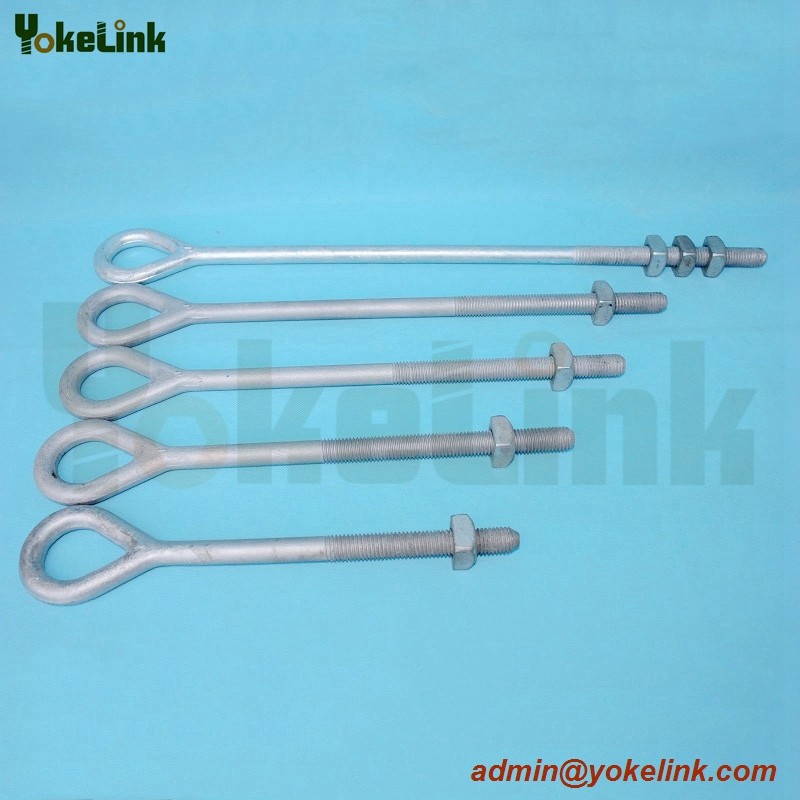High Quality Forged galvanized ANSI C135.1 Oval Eye bolt For Rigging hardware