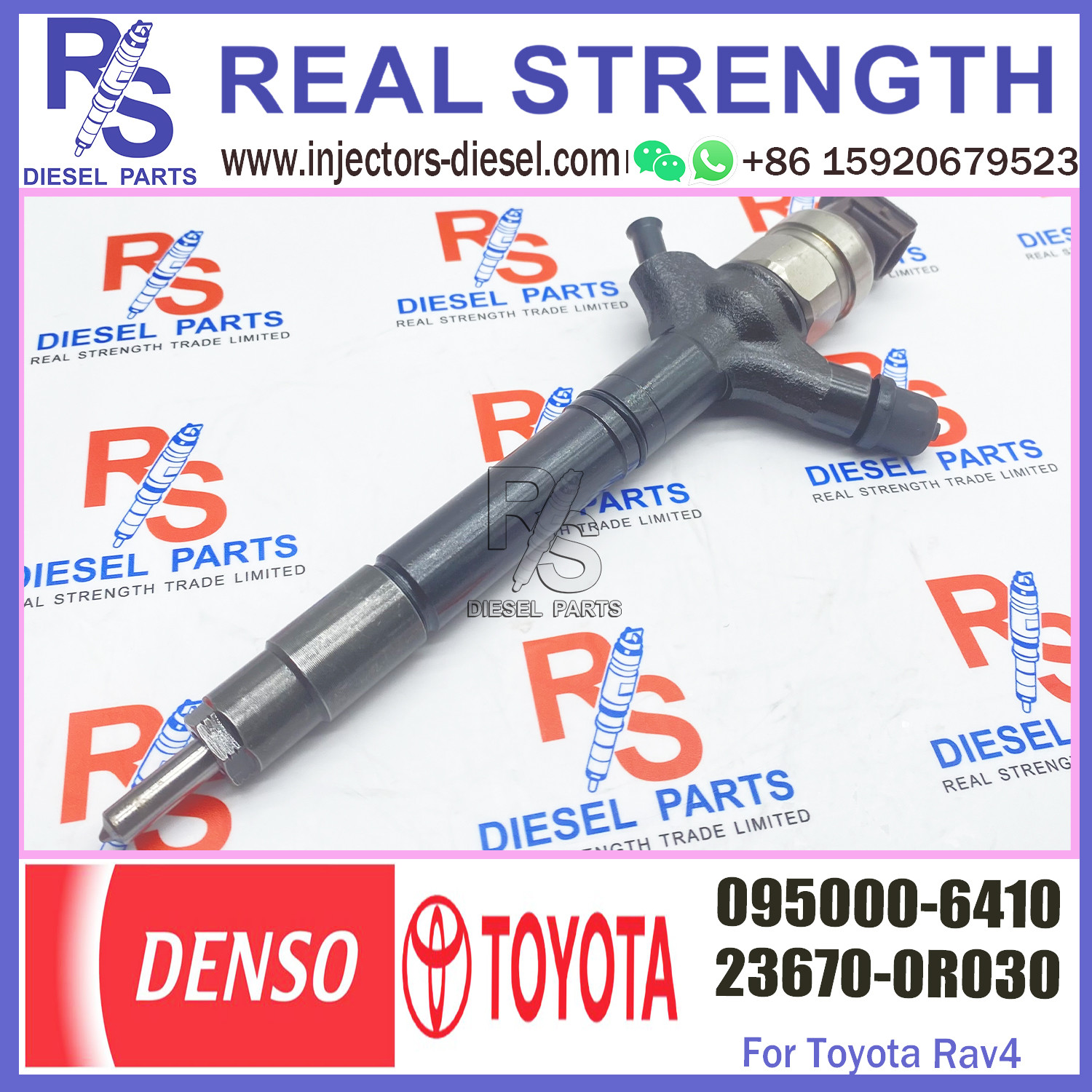 Refone 8000-100-0113 095000-6410 Diesel Fuel Injector 095000 6410 for Toyota Hilux D4D 2KD-FTV 23670-0R140