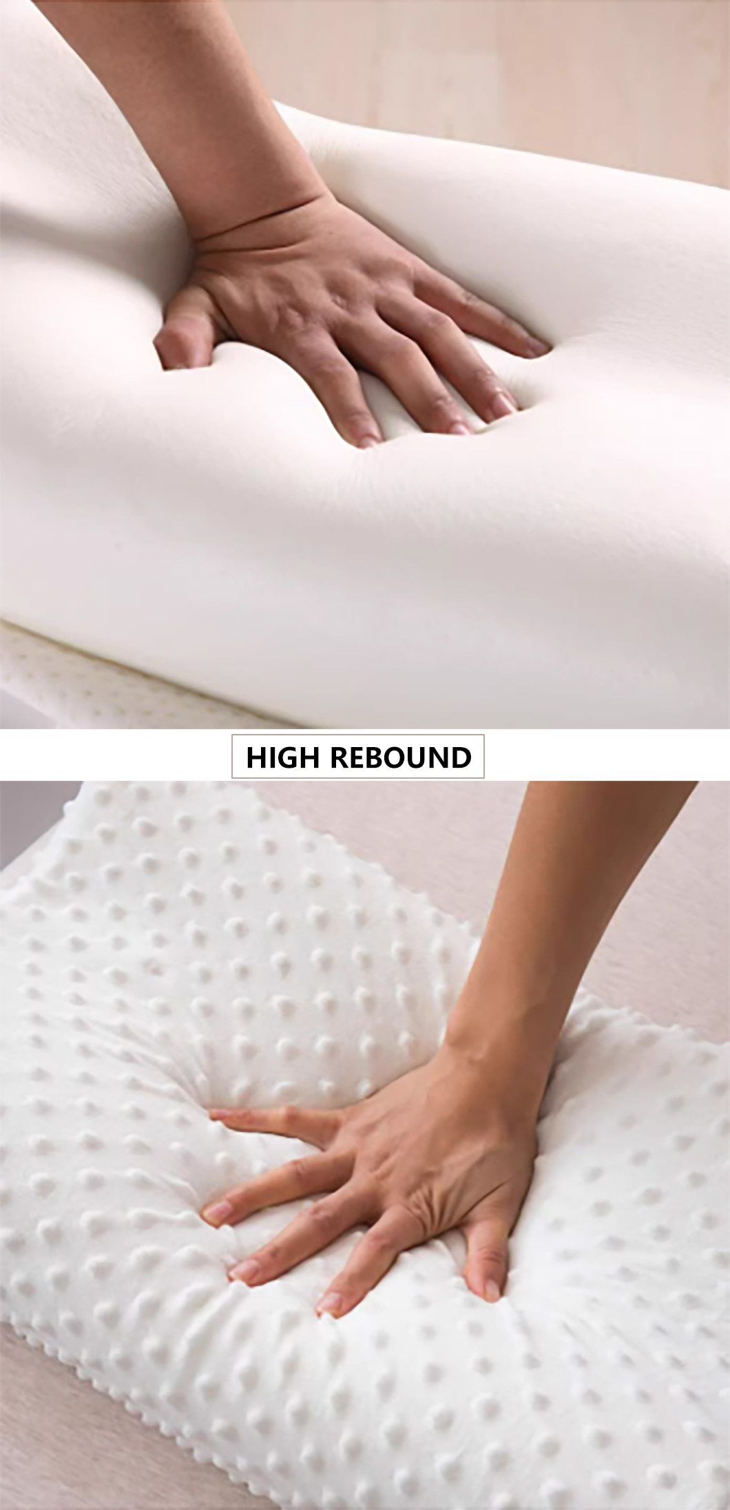 Bedroom Soft Contoured Orthopedic Pillow Skin Friendly Pillows And Mattresses
