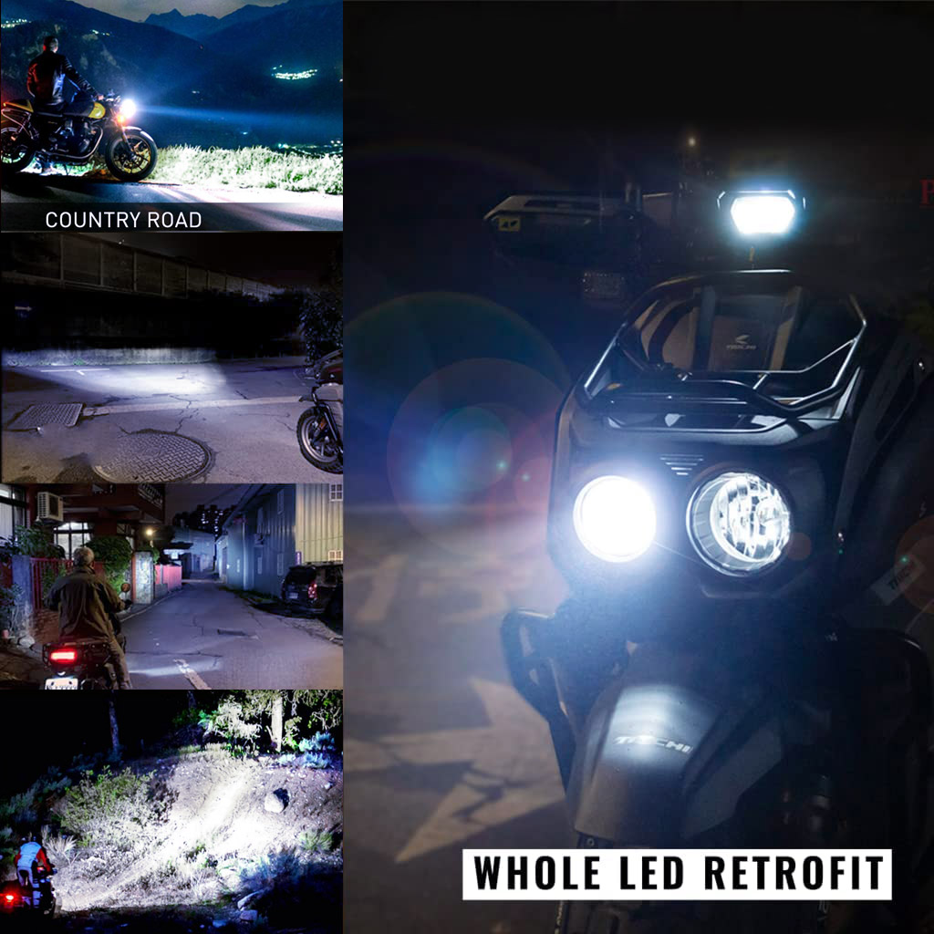 Glass Casing 9 Beam White Blue 24V Universal Lamp Motorcycle Accessories