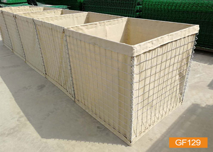 sand filled Mil 10 Hesco Gabion Retaining Wall
