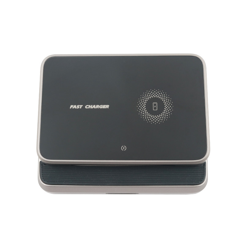 ABS PC Material Multifunction Wireless Charger with 5V/2.1A Input and Box Support
