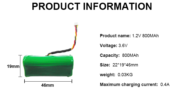 Storage Aaa Nimh Rechargeable Batteries 3.6v 800mah NiMh Battery Pack