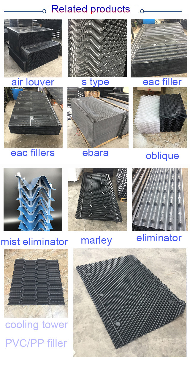 MX75 PVC Crossflow Cooling Tower Fill 0.6mm Thickness