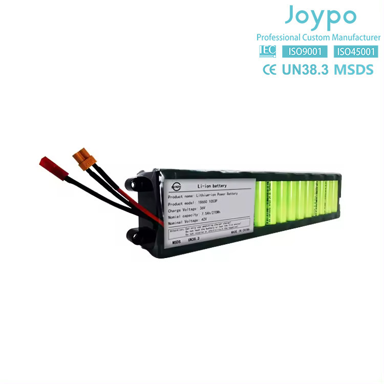 18650 Electric Scooter Lithium Ion Battery Pack 36V 7.5Ah With Smart BMS
