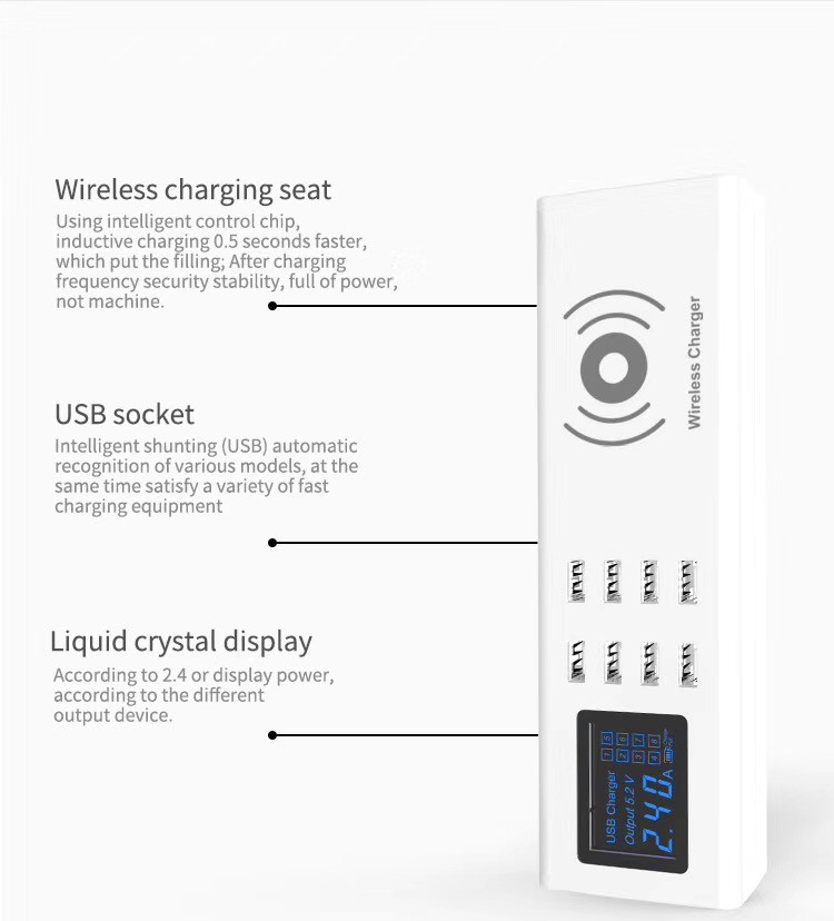 WIRELESS CHARGING USB SOCKET New design wireless charging sliding desktop socket /Sliding electric tabletop socket