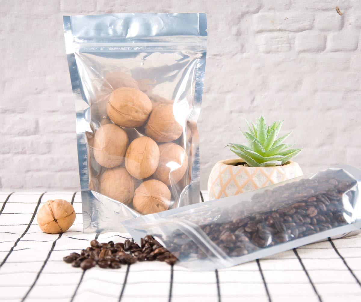 Customized Stand Up Foil Polybag Food Package Bag With Window for Food Packaging