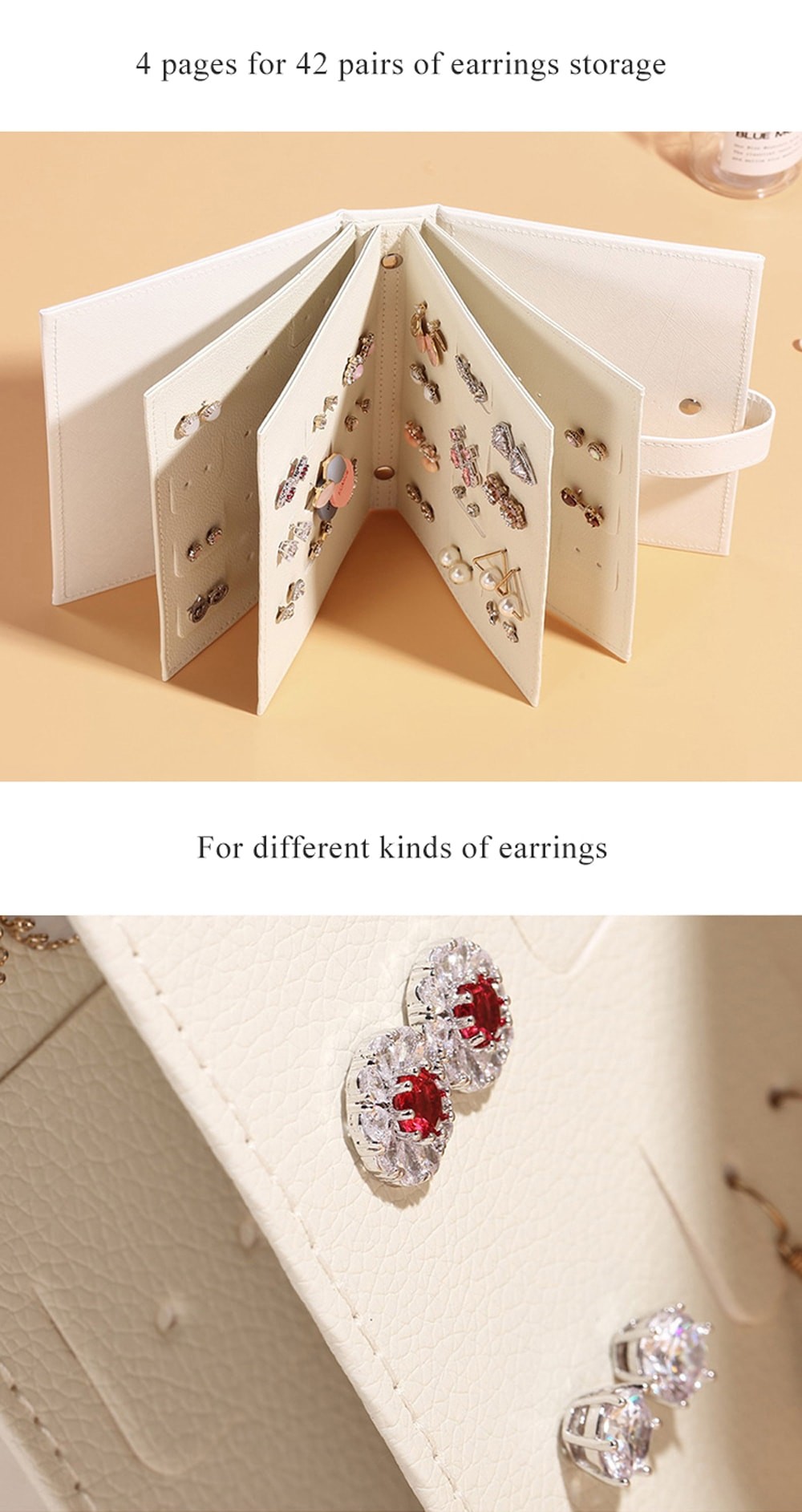 42 Pairs Earrings Storage Book