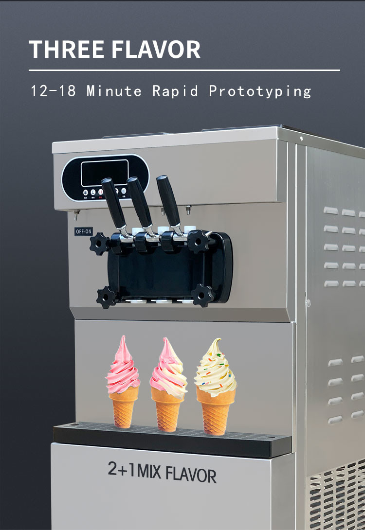 58L/H Commercial Ice Cream Machine A Glace Air Cooling Italian Gelato Maker