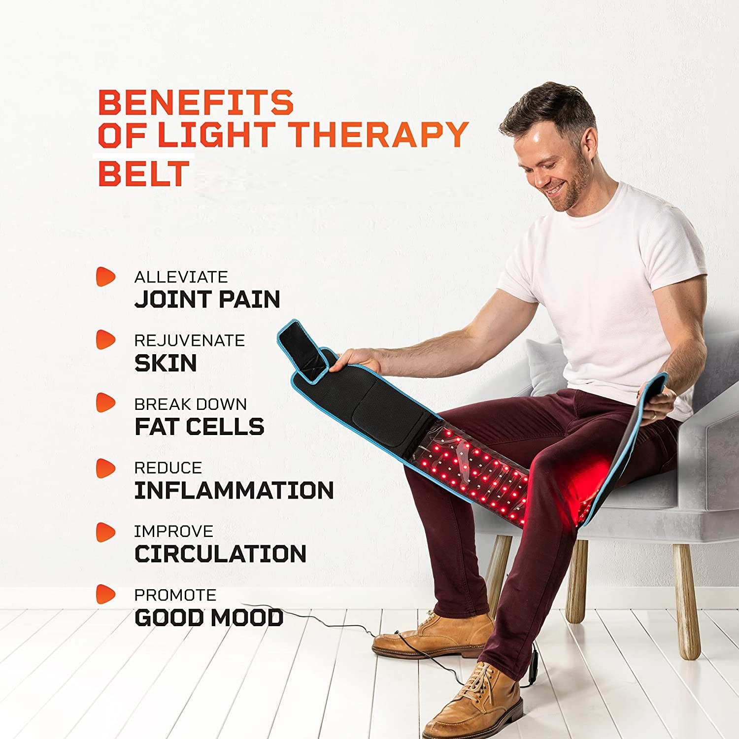 Weight Lose 105pcs LED Red Light Therapy Belt 125x7.5cm