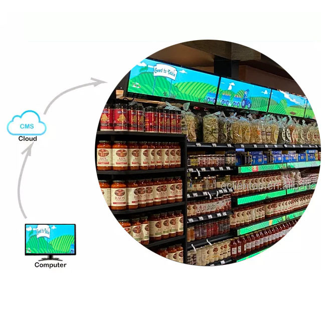 120cm Supermarket Shelf Edge Stretched Bar LCD Display