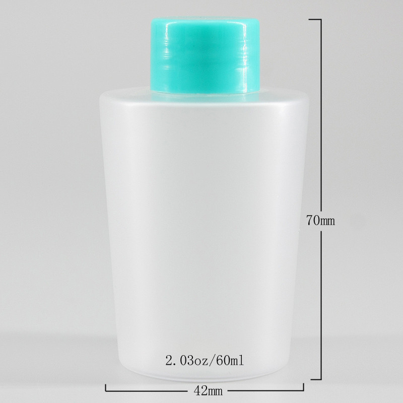2.03oz/60ml Small Translucent PET Liquid Container Bottle, Travel Cosmetic Bottle Multipurpose Plastic Bottle