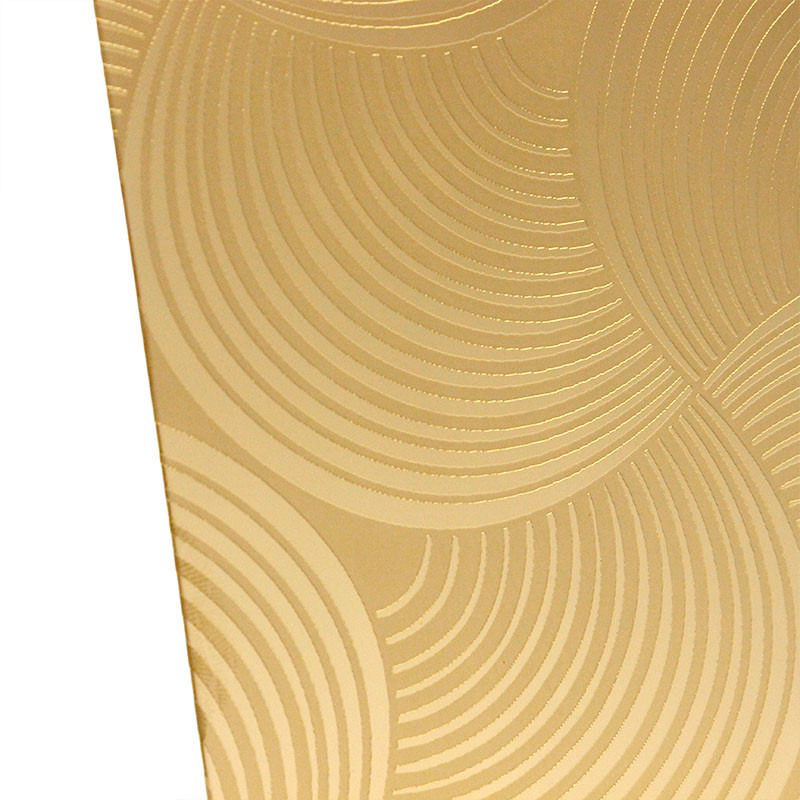ASTM Stainless Steel Etched Plate Gold Customized Pattern For Wall Elevator Decoration
