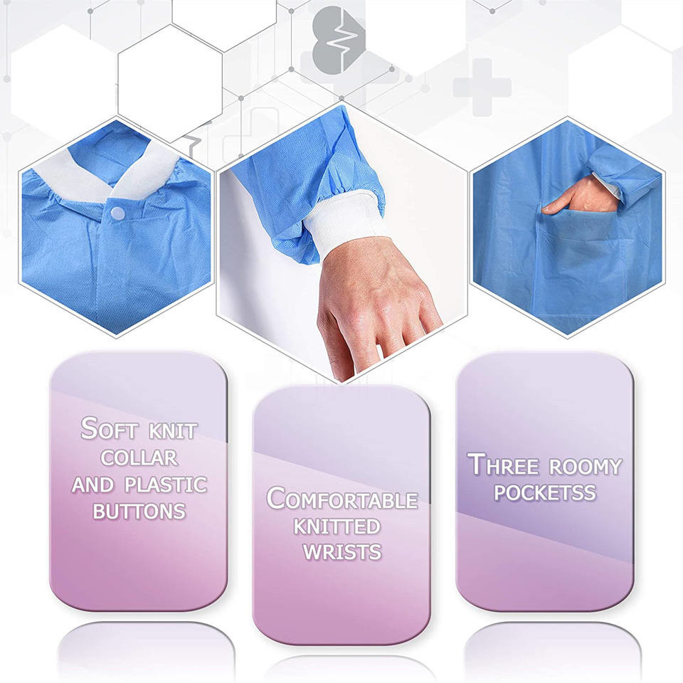 Disposable Laboratory Coat, Dental supplies, Nonwoven Disposable PP White Lab Coat Non Woven For Kids Or Adults