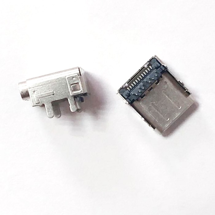 USB 3.1 24P Female Right Angle SMT + DIP Connector With Double Shield