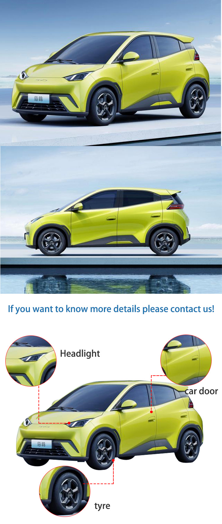 Sedan 4 Wheel Electric EV Cars Sleek Design New Energy Vehicles