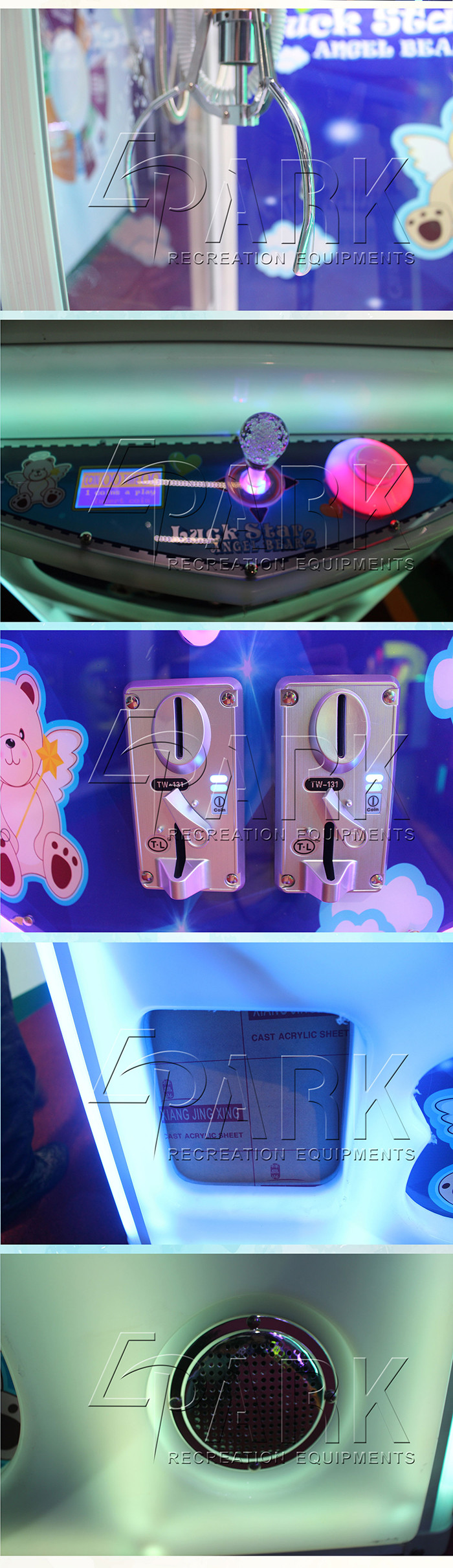 Luck Star Angel Bear EPARK Claw Crane Game Merchandiser Machine