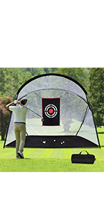 golf target indoor impact net return golf net nets for kids men golf indoor backyard practice net