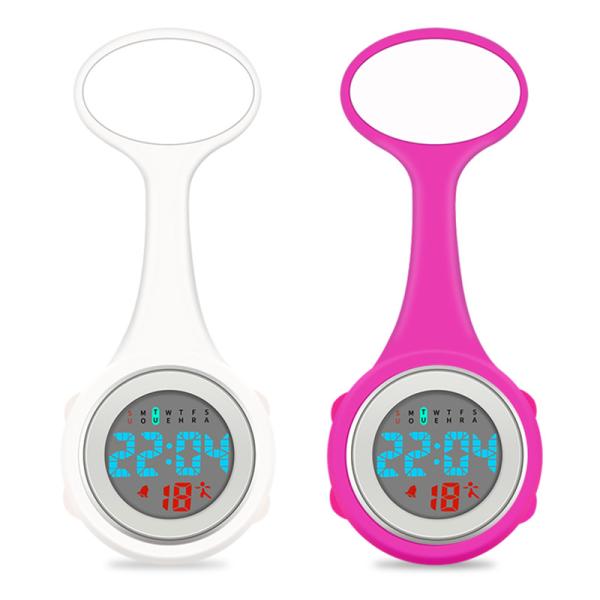 Digital Nurse Watch Silicone Nurse Watches Brooch Lapel Rubber Sleeves Medical