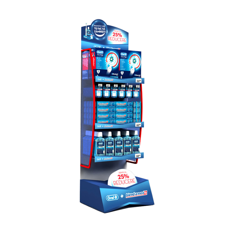 Demountable Metal Cosmetic Display Rack Supermarket Display Rack For Sanitary Pads