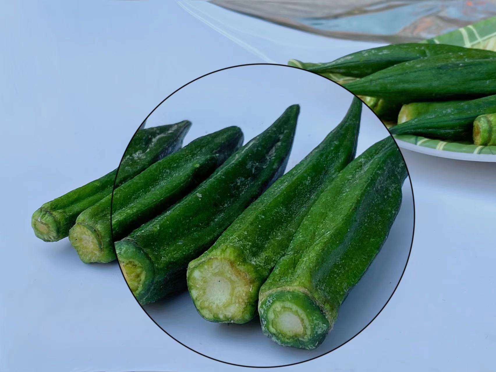 Fresh Okra Dried Fruits Vegetables More Flavor Nutrition Healthy Organic Snacks