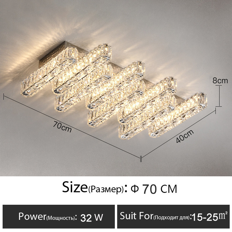 Modern Ceiling Lamp Luxury Crystal Study Bedroom Chandelier Indoor Lighting(WH-CA-103)